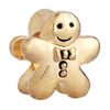 22K Gingbread Man Gold Plated Beads Charms Bracelets