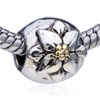Chic Poinsettia Crystal European Beads