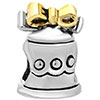 Christmas Bell Silver Plated European Beads