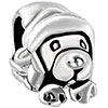 Little Dog Silver Plated European Beads