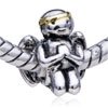 Praying Angel Silver Plated European Beads
