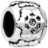 Engreved Snowflake Silver Plated European Beads