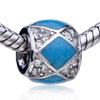 Triangle Crystal Blue European Beads