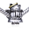Cat Angel Silver Plated European Beads