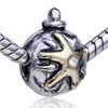 Nice Ornament Silver Plated Crystal European Beads