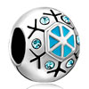 Round Shaped Snowflake Bracelet Crystal European Beads