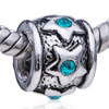 Cylindrical Star Crystal European Beads