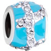 Blue Crystal European Beads