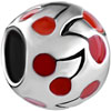 Red Cherry Silver Plated European Beads