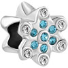 Snowflake Crystal European Beads