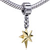 Golden Star Bracelet Dangle European Beads