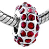 January Birthstone Spacer Crystal European Beads