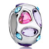 March And October Birthstone Silver Plated European Beads