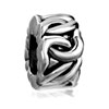 Interweaving Knot Spacer Wheel Silver Plated Beads Charms Bracelets