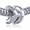 Spiral Swirl Silver Plated European Beads