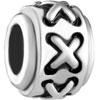 Cross Weave Silver Plated European Beads