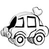 Lovely Car Shape Silver Plated Beads Charms Bracelets