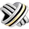 22K Cross Triple Rings Two Tone Plated Beads Charms Bracelets