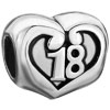 Heart Shape With Words 18 All Brands Euro Love Silver Plated Beads Charms Bracelets