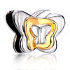 Tiered Butterfly Fit All Brands Two Tone Plated Beads Charms Bracelets