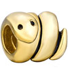22K Silver Little Wound Snake Gold Plated Beads Charms Bracelets