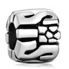 Heavily Carved Sis Silver Plated Beads Charms Bracelets