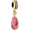 Pink Slipper Dangle European Beads