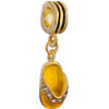 Yellow Slipper Beaded Fit All Brands Dangle European Beads