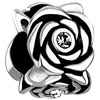 925 Sterling Silver Clear White Crystal Rose Flower All Brand Beads Charms...
