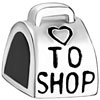 Bag With Words Heart To Shop 925 Sterling Silver European Beads