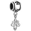 Fleur De Lis 925 Sterling Dangle European Beads All Brands Charms Bracelets