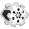 Snowflake Shape 925 Sterling Silver European Beads