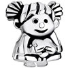 Girl Baby Holding Heart 925 Sterling Silver Beads Charms Bracelets