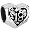 925 Sterling Silver 18 Message  Heart  Love All Brand Beads Charms  ... 