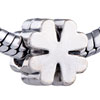 Four Leaf Clover Shape Silver Plated Style Pandora Beads