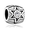 Clear Crystal Sunflower Fit All Brands Silver Plated Beads Charms Bracelets