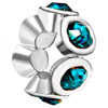 Pugster December Birthstone Sapphire Crystal Circle Spacer