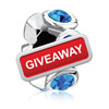 Spacer With September Birthstone Blue Crystal Square Style Pandora Silver Plated Beads