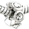 Pugster April Birthstone Circle Spacer European Beads