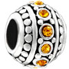 November Birthstone Fit All Brands Silver Plated Beads Charms Bracelets