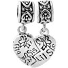 Heart Shape Little Sister&amp; Big Sister Combination Dangle European Beads