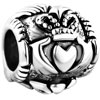 Irish Claddagh Friendship And Love Bead Fit All Brands &amp;  Silver Plate...