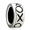 Hug Kiss Classic Silver Plated Beads Charms Bracelets