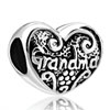 925 Sterling Silver Grandma Heart Love Beads Charms Bracelets