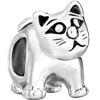 925 Sterling Silver Little Cute Cat Animal Beads Charms Bracelets