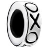 925 Sterling Silver Xoxo Engraved Wheel Beads Charms Bracelets