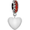 Jan Birthstone Garnet Red Crystal Diamond Accent Dangle Heart Love Beads Charms Bracelets