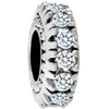 Apr Birthstone Clear White Crystal Diamond Accent Fit All Brands Beads Charms Bracelets