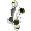 Aug Birthstone Peridot Green Crystal Music Note Fit All Brands Beads Charms Bracelets