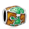Cute Peridot Green Snoopy Topaz Yellow Barrel Beads Charms Bracelets